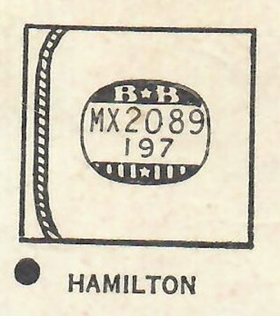 HAMILTON : TOURAINE - Rectangle 20.8mm x 19.7mm DUREX