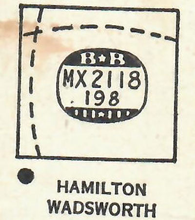 HAMILTON : ROSS - Rectangle 21.1mm x 19.8mm DUREX