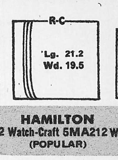 HAMILTON - Rectangle 21.2mm x 19.5mm