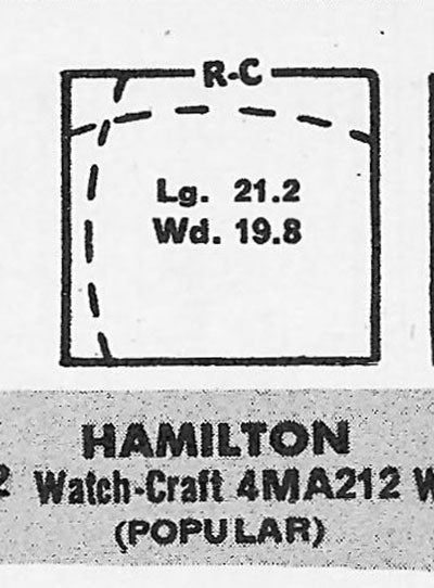 HAMILTON : ROSS - Rectangle 21.2mm x 19.8mm