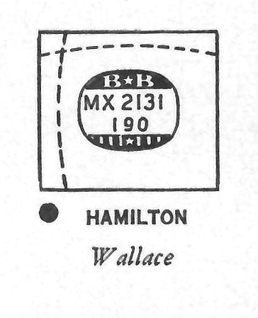 HAMILTON : WALLACE - Rectangle 21.3mm x 19.0mm