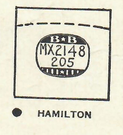 HAMILTON : HEYWARD - Rectangle 21.4mm x 20.5mm DUREX