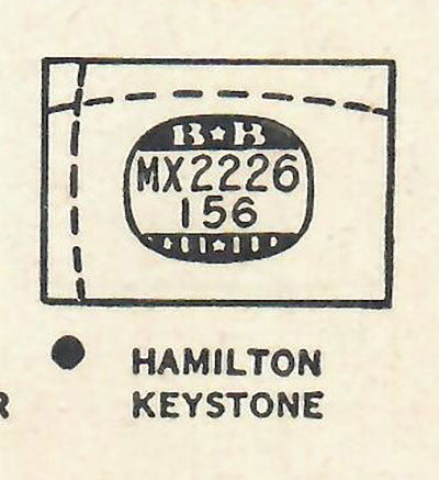 HAMILTON - Rectangle 22.2mm x 15.6mm