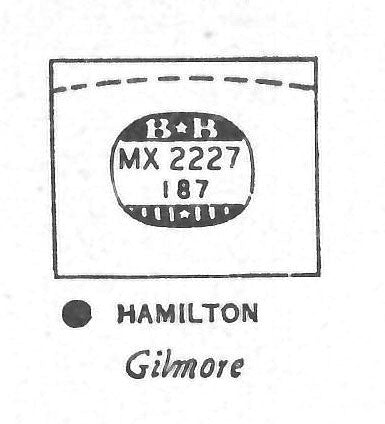 HAMILTON : GILMORE - Rectangle 22.2mm x 18.7mm