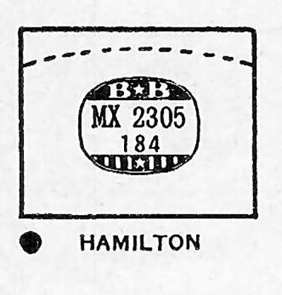 HAMILTON : SHERWOOD - Rectangle 23.0mm x 18.4mm