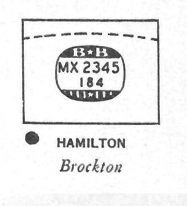 HAMILTON : BROCKTON - Rectangle 23.4mm x 18.4mm