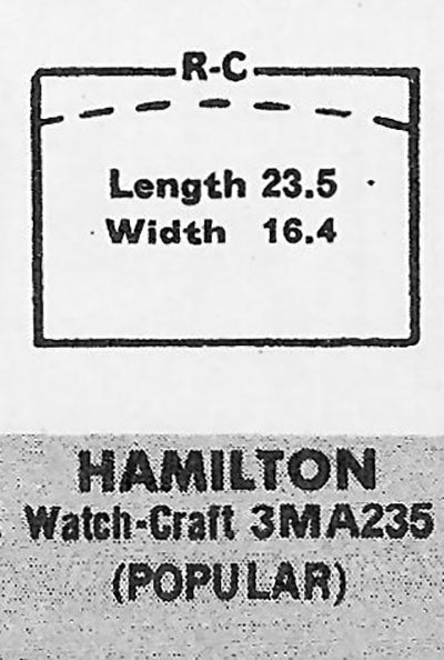 HAMILTON : BOONE & LANGFORD - Rectangle 23.5mm x 16.5mm