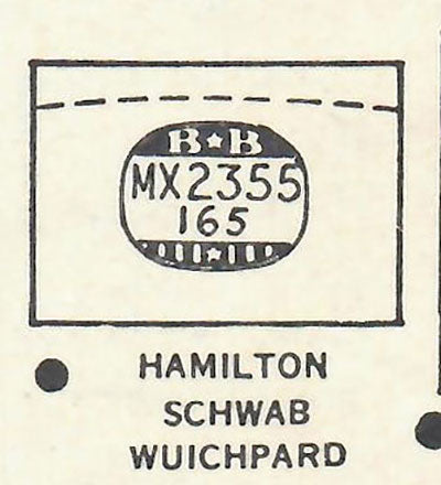 HAMILTON : BOONE & LANGFORD - Rectangle 23.5mm x 16.5mm