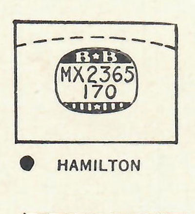 HAMILTON : LOWELL - Rectangle 23.6mm x 17.0mm