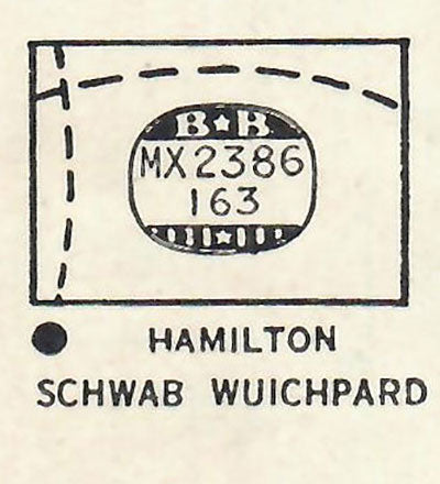 HAMILTON : ALLISON - Rectangle 23.8mm x 16.3mm