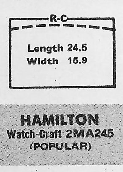 HAMILTON : SENECA & SHERWOOD - Rectangle 24.5mm x 16.0mm