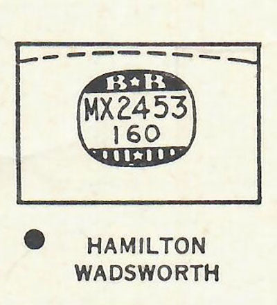 HAMILTON : SENECA & SHERWOOD - Rectangle 24.5mm x 16.0mm DUREX