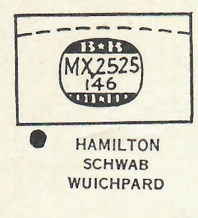 HAMILTON : BENTLEY - Rectangle 25.2mm x 14.6mm