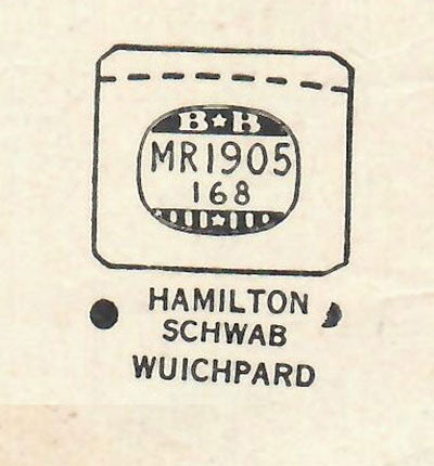 HAMILTON : ELLIOTT - Rectangle w/Cut Corners 19.0mm x 16.8mm