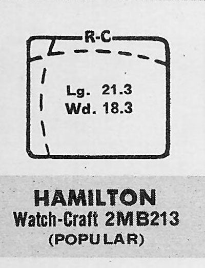 HAMILTON : WINTHROP - Rectangle w/Radius Corners 21.3mm x 18.3mm