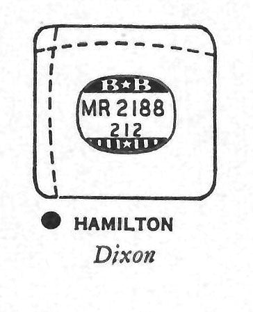 HAMILTON : DIXON - Rectangle w/Radius Corners 21.8mm x 21.2mm