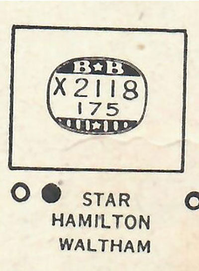 BENRUS & HAMILTON : MULTIPLE MODELS - Rectangle 21.1mm x 17.5mm