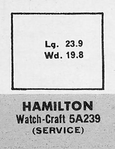 HAMILTON : BARTON & RODNEY - Rectangle 23.9mm x 19.8mm