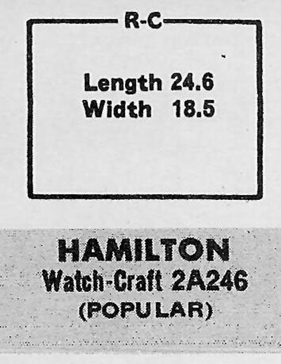 HAMILTON - Rectangle 24.6mm x 18.5mm
