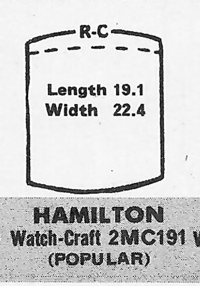 HAMILTON - Tonneau 19.1mm x 22.4mm