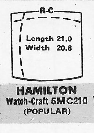 HAMILTON : FORBES - Tonneau 21.0mm x 20.8mm