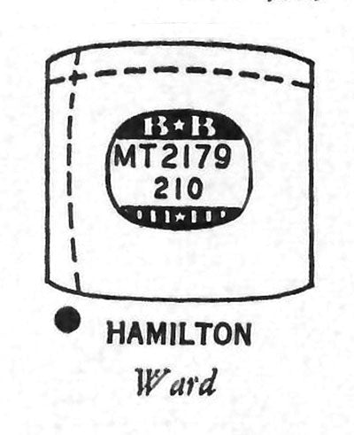 HAMILTON : WARD - Tonneau 21.7mm x 21.0mm