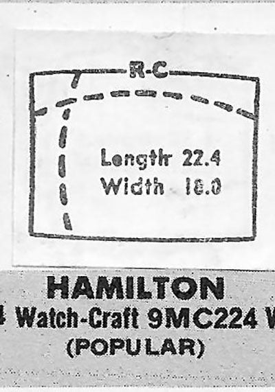 HAMILTON : ALAN - Tonneau 22.5mm x 17.9mm