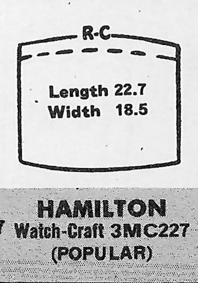HAMILTON - Tonneau 22.7mm x 18.5mm ROCK-CRAFT