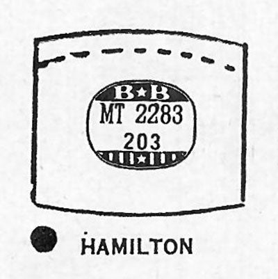 HAMILTON : SCOTT - Tonneau 22.8mm x 20.3mm