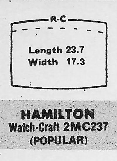 HAMILTON - Tonneau 23.7mm x 17.3mm