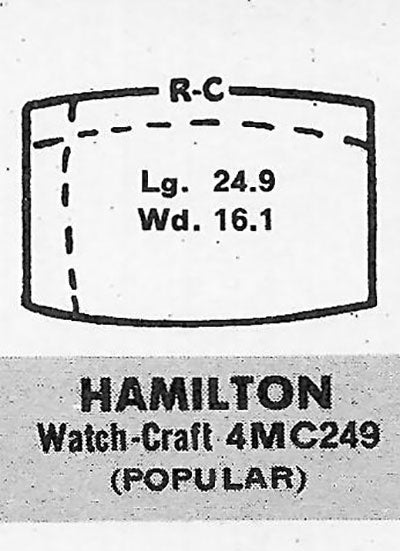 HAMILTON : FOSTER - Tonneau 24.9mm x 16.0mm