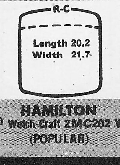 HAMILTON - Tonneau w/Radius Corners 20.2mm x 21.7mm