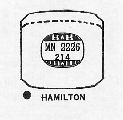 HAMILTON : RAYMON - Tonneau w/Cut Corners 22.2mm x 21.4mm