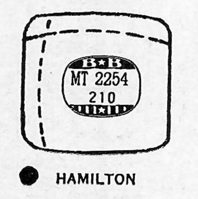 HAMILTON : CRAIG - Tonneau w/Radius Corners 22.5mm x 21.0mm