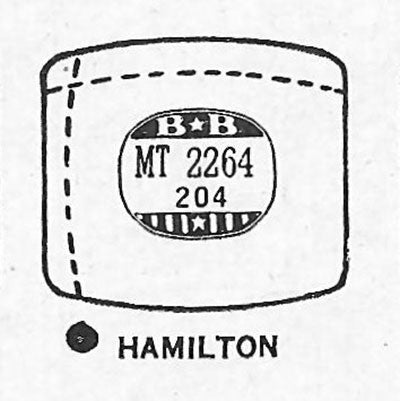HAMILTON : GROVER - Tonneau w/Radius Corners 22.6mm x 20.4mm