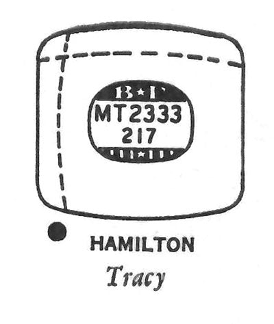 HAMILTON : TRACY - Tonneau w/Radius Corners 23.3mm x 21.7mm