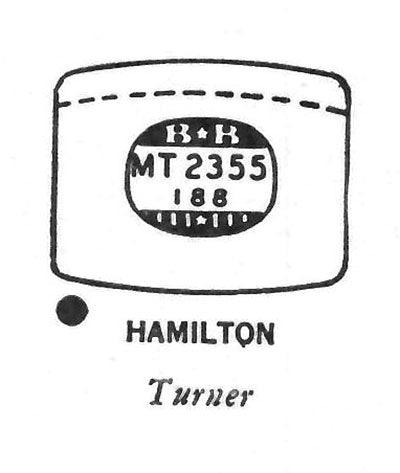 HAMILTON : TURNER - Tonneau w/Radius Corners 23.5mm x 18.8mm