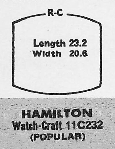 HAMILTON : DOUGLAS - Tonneau 23.2mm x 20.6mm