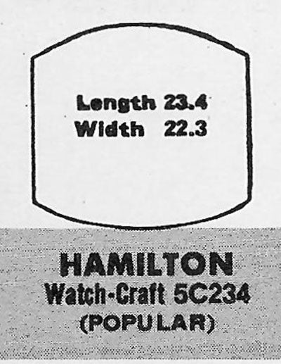 HAMILTON - Tonneau 23.4mm x 22.3mm