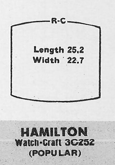 HAMILTON - Tonneau 25.2mm x 22.7mm
