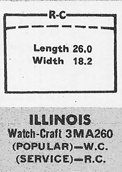 ILLINOIS - Rectangle 26.0mm x 18.2mm