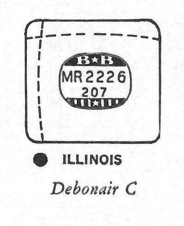 HAMILTON & ILLINOIS : MULTIPLE MODELS - Rectangle w/Radius Corners 22.2mm x 20.7mm