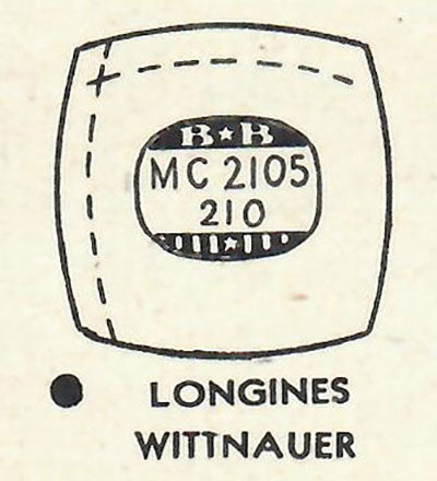 GRUEN & LONGINES : MULTIPLE MODELS - Cushion 21.0mm x 21.0mm DUREX