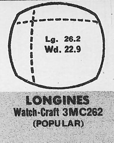 LONGINES - Cushion 26.2mm x 22.9mm