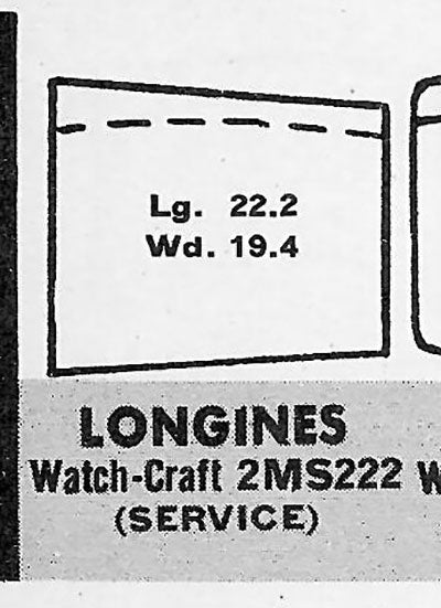 LONGINES : MULTIPLE MODELS - Fancy 22.2mm x 19.4mm