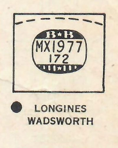LONGINES : ARNOLD & JOHN HART - Rectangle 19.7mm x 17.2mm DUREX