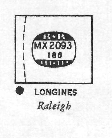 LONGINES : RALEIGH - Rectangle 20.9mm x 18.6mm