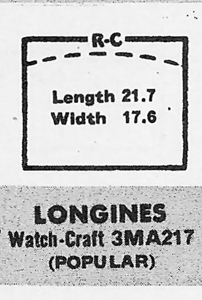 LONGINES - Rectangle 21.7mm x 17.6mm