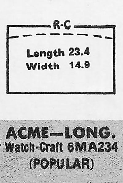 LONGINES - Rectangle 23.4mm x 14.9mm