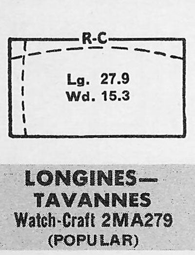 LONGINES - Rectangle 27.9mm x 15.3mm